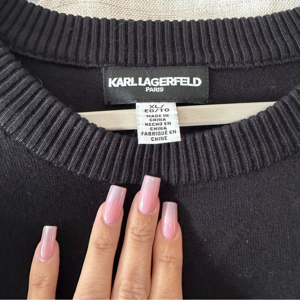 KARL LAGERFELD PARIS Choupette graphic sweater top - Picture 3 of 4